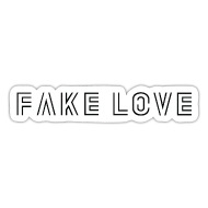 Fake Love Poster - Black - topthreads